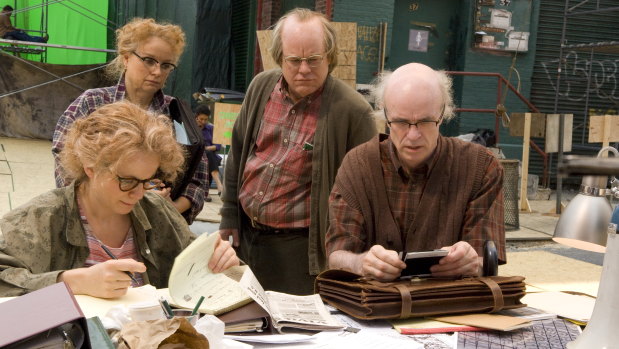 From left, Emily Watson, Samantha Morton, Philip Seymour Hoffman and Tom Noonan in Synecdoche, New York.