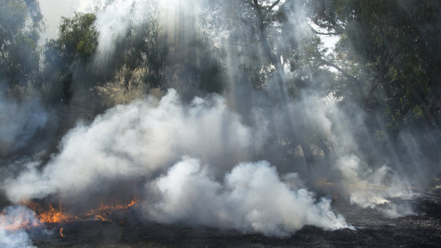 Controlled burns are part of the club's maintenance regime.