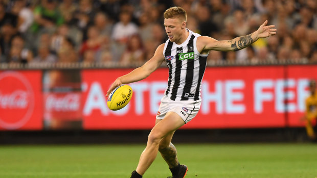 Jordan de Goey during the round two match between Richmond and Collingwood. 