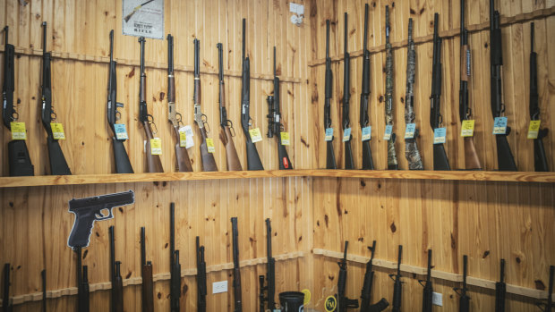 Rifles for sale at Personal Security Firearms in Benton, Kentucky.