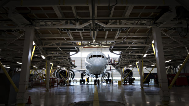Air Canada’s maintenance facility at the Toronto airport. A consortium of some of Canada’s largest companies has launched a rapid testing program aimed at reopening their economy. 