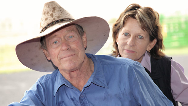 Farmers Frank and Lynn Ashman at their property near the Acland mine.