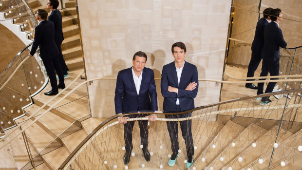  Anthony Ledru, left,   Tiffany CEO, and Alexandre Arnault, a Tiffany executive vice president, at the new store.