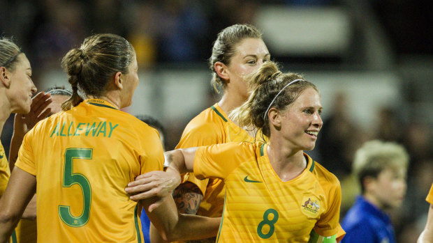 In tune: Elise Kellond-Knight says the Matildas haven't missed a beat amid the coaching turmoil.
