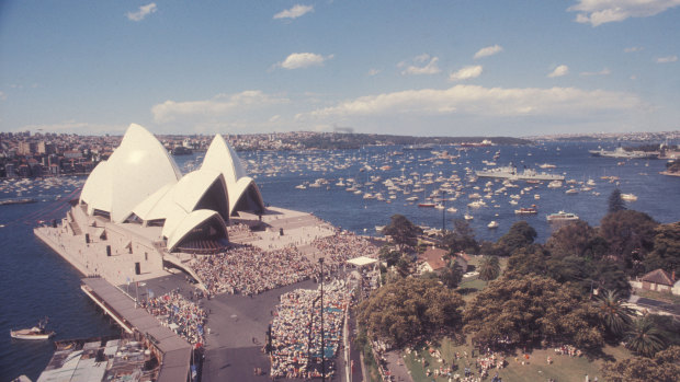 Water craft and spectators had been out from the early hours to snag the best vantage points.