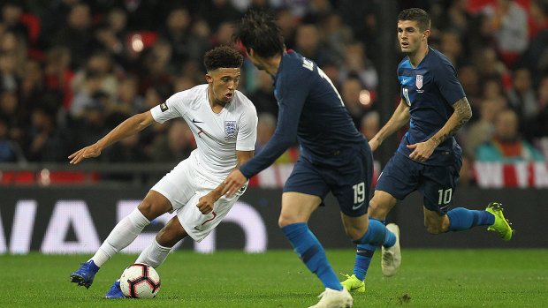 Youngster Sancho (left) impressed against the US.