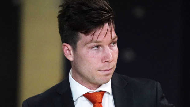 Toby Greene was in Melbourne for his appeal hearing.