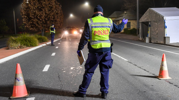 Police in New South Wales close the border with Victoria in July. It has been shut ever since.