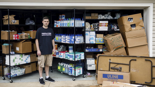 Matt Colvin, a Tennessee man who stockpiled hand sanitiser and wipes, says he has donated what he bought, outside of Chattanooga, Tennessee.