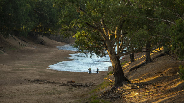 The Darling River at Louth, in far west NSW, in February last year.