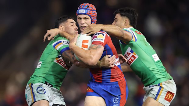 Kalyn Ponga suffered a foot injury on Friday night.
