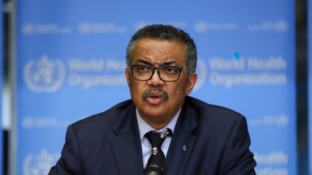 Dr Tedros Adhanom Ghebreyesus, Director-General of the World Health Organisation at WHO headquarters in Geneva.