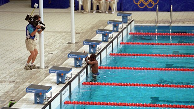 At the conclusion of the 100-metres freestyle event, Moussambani was exhausted. 