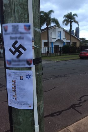 Anti-Semitic flyers were distributed in a Gold Coast neighbourhood featuring photos of several Morrison government members.