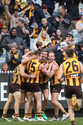 Get around him: James Worpel booted the crucial goal.