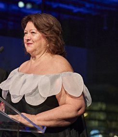 Prize catch: Billionaire Gina Rinehart donated $5 million at last year’s Gold Dinner.