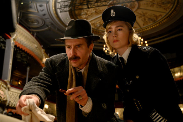 Sam Rockwell and Saoirse Ronan are on the case in See How They Run, a murder mystery farce set backstage at Agatha Christie’s play The Mousetrap. 