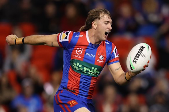 Fletcher Sharpe in action for the Knights.