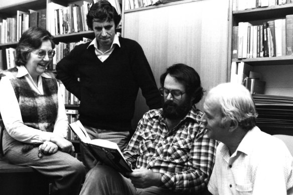 Colleagues at Monash University (from left): Ailsa Zainu’ddin, Richard Selleck, Andrew Spaull and Martin Sullivan.