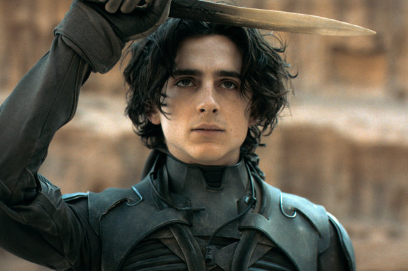 Timothee Chalamet in a scene from Dune. 