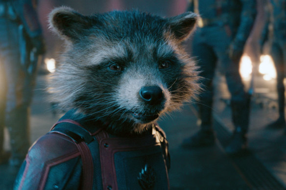 Bradley Cooper voices Rocket - a stand-in for director James Gunn.