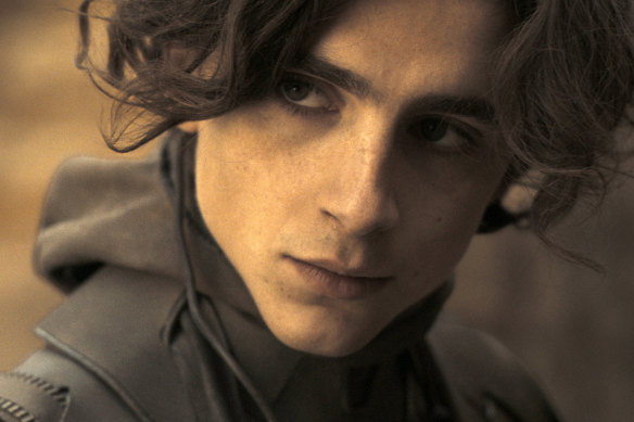 Timothee Chalamet as Paul Atreides in Dune.