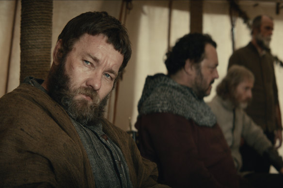 Joel Edgerton, who wrote the screenplay with David Michod, plays Sir John Falstaff in The King.