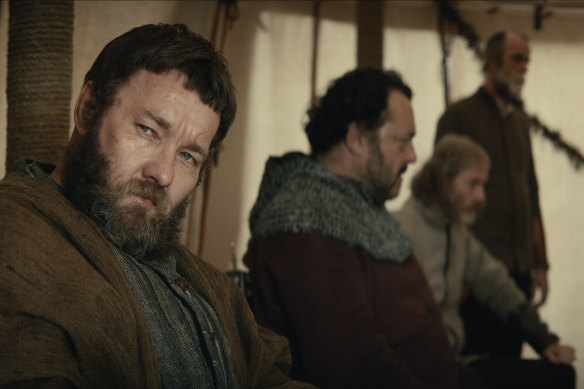 Joel Edgerton, who wrote the screenplay with David Michod, plays Sir John Falstaff in The King.