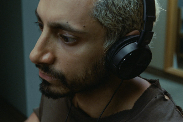 Riz Ahmed as drummer Ruben in Sound of Metal.