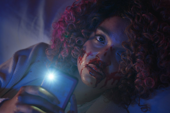 Aisha Dee plays troubled wellness influencer Cecilia in the horror film Sissy.