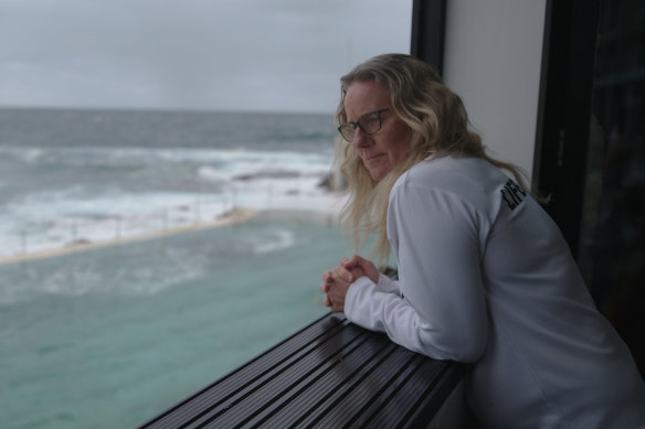 Bondi Icebergs senior lifeguard Bec Key, who has swum at dawn six times a week since the death of her son James.