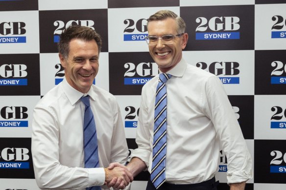 Unity ticket? Labor leader Chris Minns and Liberal Premier Dom Perrottet are in furious agreement on many policies.