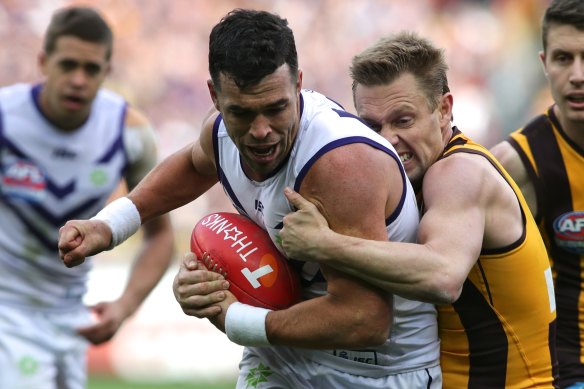 Tagger Ryan Crowley became a vital cog in Fremantle’s midfield under Ross Lyon.