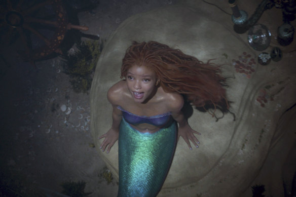 Halle Bailey as Ariel in The Little Mermaid.