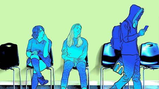 Some kids arrive at court with their parents; some see friends in the waiting room. Others come on their own.