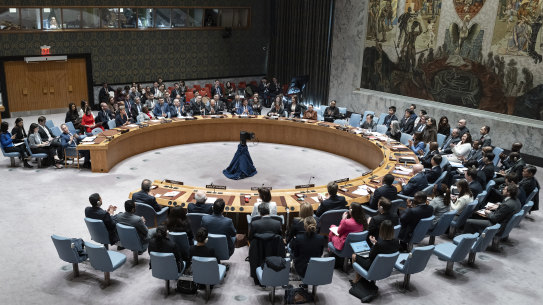 Members of the UN Security Council aseembled.