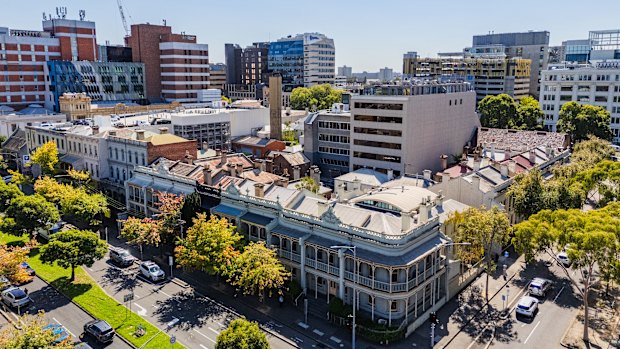 The Albert Street terraces sold by the Catholic Church.
