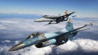An F-16 Fighting Falcon. The number of prime contractors for fixed-wing aircraft has declined from eight to three.