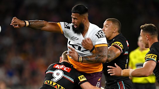 Payne Haas was outstanding in the grand final, but it wasn’t enough.