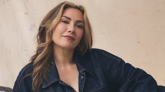 Ella Hooper wears Shona Joy shacket and jeans.