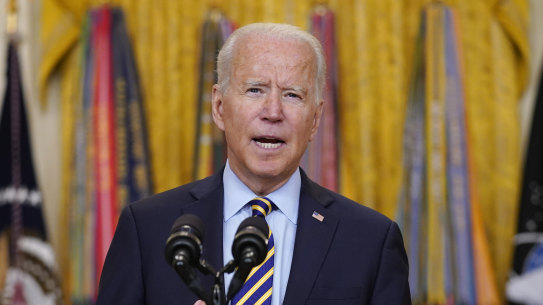 President Joe Biden speaks about the American troop withdrawal from Afghanistan.