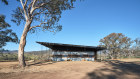 The Upside Down Akubra House designed by architect Alexander Symes sits lonely sentinel in outback NSW.