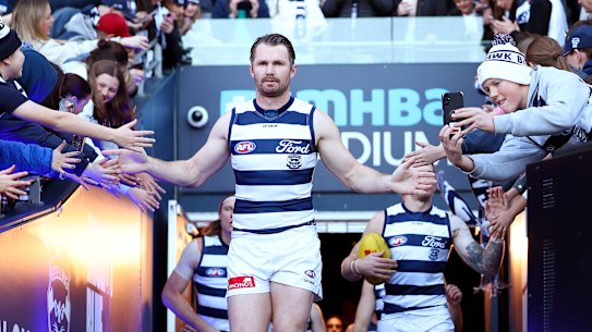 Patrick Dangerfield is aiming to become a premiership captain on Saturday.