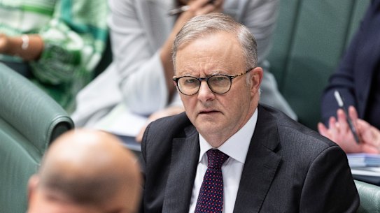 Prime Minister Anthony Albanese during question time on Wednesday.