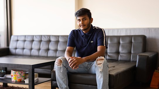 International student Tanay Sanjay Shah spent months sleeping on a friend’s couch when he first arrived in Australia.