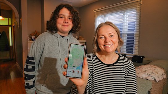 Kate Moloney uses a geo-location app to track the whereabouts of her son, Huw, 15. She says it’s about communication and reassurance.