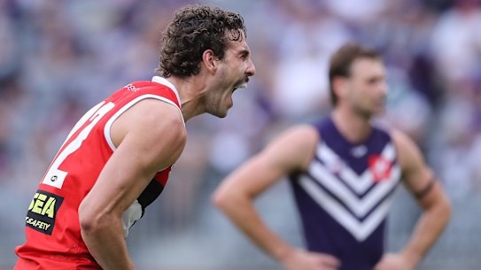 Max King played a starring role for the Saints in their win over the Dockers.