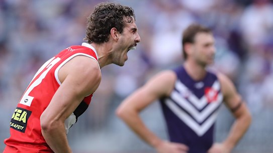 Max King played a starring role for the Saints in their win over the Dockers.