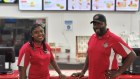 Kununurra fast-food restaurant owner Raymond Gwatidzo, here with his wife Faith, has faced chronic staffing shortages that limit his ability to meet demand.