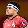 Hunter Paisami at Suncorp Stadium on Friday night.